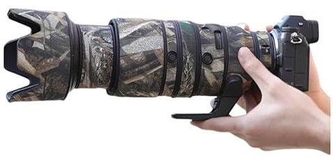 CHASING BIRDS Manteau de protection imperméable camouflage pour objectif Nikon Z 100-400 mm f/4.5-5.6 VR S (camouflage roseau)