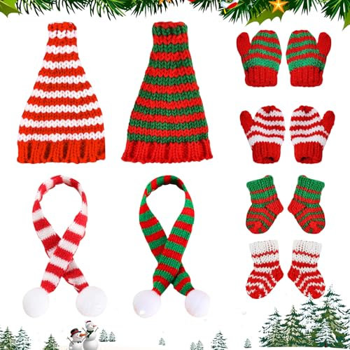 KERANEET Wichtel Kleidung Miniatur Wichtel Kleidung Wichtel Weihnachten Wichtel Kleidung mini Weihnachten Puppe Kleidung Wichtel Zubehör Weihnachten für Weihnachten Party