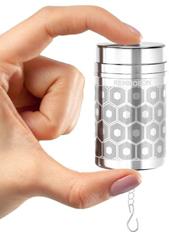 Reinmoson 304 Stainless Steel Mini Tea Strainer for Loose Tea, Extra Fine Mesh Tea Infuser, Updated 1.2” Slim Tea Diffusers for Loose Tea Black Tea, Rooibos, etc