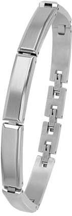 s.Oliver Armband Edelstahl Herren Armschmuck, 18,5+1,5+1,5 cm, Silber, Kommt in Schmuck Geschenk Box, 2039744