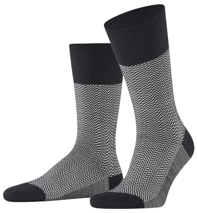 FALKE Herren Airport Herringstripe Socken Wolle Baumwolle atmungsaktiv