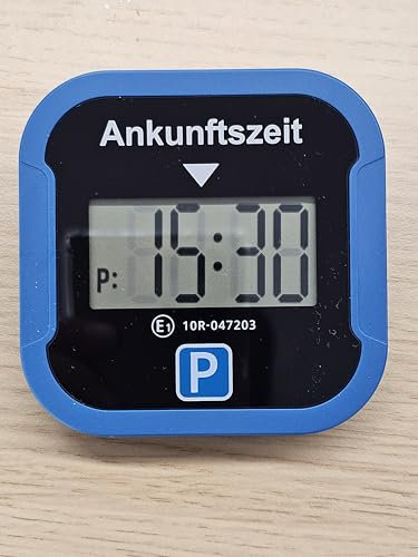 TEOV Elektronische Parkscheibe mit Zulassung KBA fürs Auto - Digitale Parkuhr mit Nachtmodus und Taktungseinstellung, Großer Bildschirm, präzise Zeitmessung - Platz. Blau.
