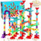 Tczecoo 197 Stück Murmelbahn, Kugelbahn Lernspielzeug, Konstruktionspielzeug, Murmelbahn Spielzeug, Mehrfarbige Marble Run Set, Pädagogische Geschenke für Kinder(197 Bahnelemente+30 Murmeln)