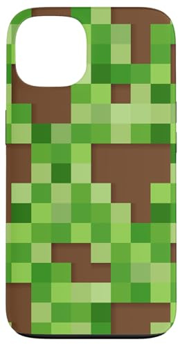 Pixel Block Camo Green Pattern for Gamers and Adventure Fans Hülle für iPhone 13