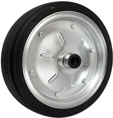 Zscale Gummirad Ø300 mm mit Vollgummireifen, Bohrung 25 mm – robustes Industrierad für Transportwagen 100MN (1 Stück, Schwarz)