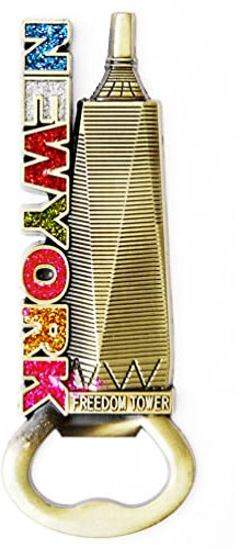NYC Skyline Öffner New York Souvenir Metall Magnet Kühlschrank NY – Uns Flagge, Statue of Liberty, Empire State Building, Chrysler Building, NYC Magnet Metall, pack 1