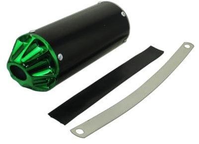 STONEDER Aluminium-Auspuff-Schalldämpfer für 50 cc, 90 cc, 110 cc, 125 cc, CRF50, XR50, KLX110, SSR Thumpstar chinesisches Pit Dirt Bike, Motorrad, Grün