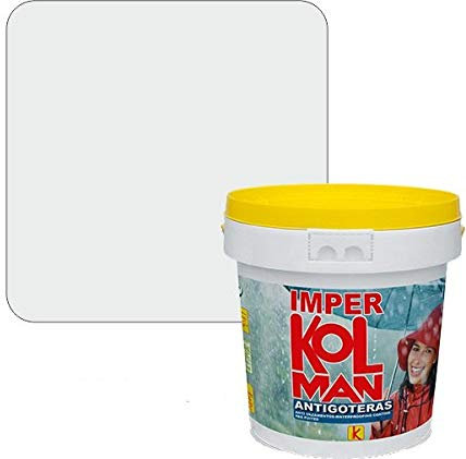 Revestimiento impermeabilizante premium Imper Kolman. Caucho elástico antigoteras. (4 litros, transparente)
