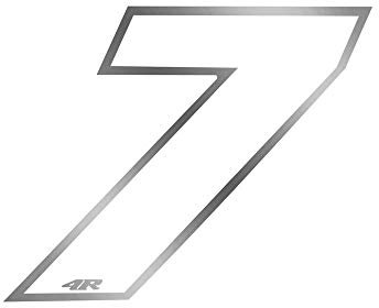 4R Quattroerre.it - 13047 - Numero Gara 7 Adesivo per Moto, Bianco, 10 x 13 cm