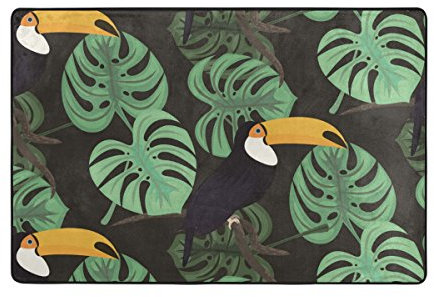 LIANCHENYI Tukan Vögel Muster Rutschfeste Fußmatte Bereich Teppich Teppich Fußmatten Fußmatte Indoor Outdoor Badezimmer 91,4 x 61 cm, Polyester, Multi, 36 x 24 inch