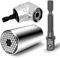 Chiave Universale a Bussola Esagonale Multifunzione, Strumenti Repair Tools 7-19mm, Cacciavite Angolare, Adattatore per Avvitatore ad Angolo di 105°
