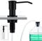 CREA Dispensador de Jabón de Cocina, Dosificador Jabón Cocina Bajo Encimera, Dispensador de Jabón para Fregadero con Botella de 500 ml y Manguera de Extensión de 1,0 m, Llenado Desde Arriba, Negro