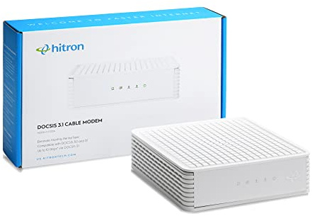 Hitron CODA DOCSIS 3.1 Modem | Pairs with Any WiFi Router or Mesh WiFi | Certified with Comcast Xfinity, Charter Spectrum, Cox | 10x Faster Than DOCSIS 3.0 | Cable Modem with 2X 1 Gbps Ethernet Ports