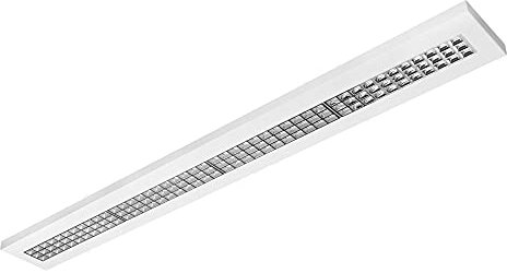 ELG Leuchten Hochwertige LED Rasteranbauleuchte Mit Mikrolamellenraster 120cm 36 Watt 4000 Lumen 4000 Kelvin Neutralweiss Büroleuchte Deckenleuchte Deckenlampe Bürolampe