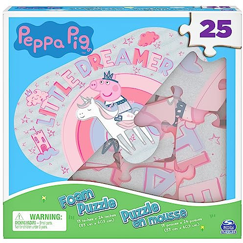 Spin Master Games 25-teiliges Peppa Pig Schaumstoff-Puzzle, für Familien und Kinder ab 4 Jahren