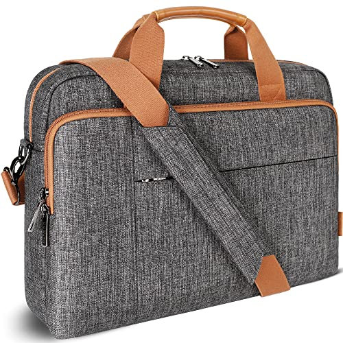 DOMISO 17 Zoll Laptop Tasche Aktentasche Schultertasche Business Wasserdicht Notebooktasche für 17-17.3 Notebook/Dell Inspiron/Lenovo IdeaPad/HP Envy/MSI GS73VR Stealth Pro/ASUS ROG,Dunkelgrau