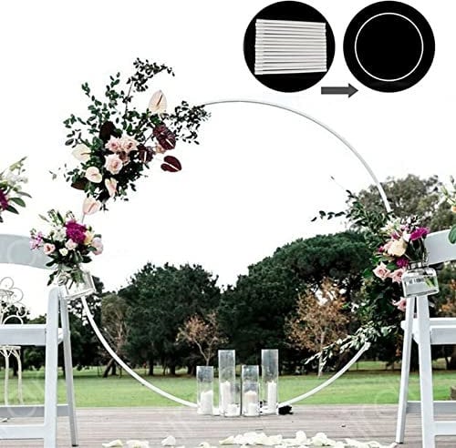 Runde Ballonbogen Kit, Ballon Kreis Rahmen Kit, Ballonbogen Girlande Kit für Halter Hochzeit, Taufe, Dekoration, großer Hintergrund, Geburtstag, Party Deko (180cm)