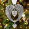 MOTONG Christmas Memorial Ornament Baubles, Angel Wings Pendants Shape ”a piece of my heart is in heaven” Two Sweet Heart Shaped Ornaments For Christmas Tree Hanging Decoration(Husband)