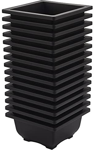 Rfeeuubft 15 Piezas de Maceta de 4.7 Pulgadas, Maceta de Entrenamiento de BonsáI de PláStico Cuadrada, Maceta de Suculentas, para JardíN, Interior, DecoracióN del Hogar