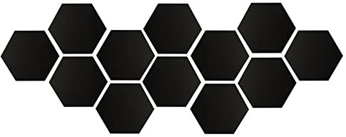 12 Adesivi da Parete a Specchio, Decalcomanie Acriliche Esagonali, Adesivi a Specchio a Nido D'ape in Acrilico Rimovibili 3D, Lastre da Parete Non in Vetro, Piastrelle in Plastica per Sfondo(#1)