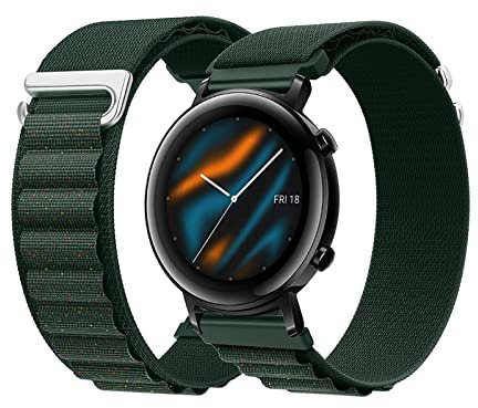 MBAFIT Armband für Huawei Watch GT2 42mm Band Elastisch Weiches Nylon Textile Sport G-Haken Sportarmband mit Huawei Watch GT 2 42mm Atmungsaktiv Uhrenarmbänder mit Huawei Watch GT2 42mm (I,GT2 42mm)