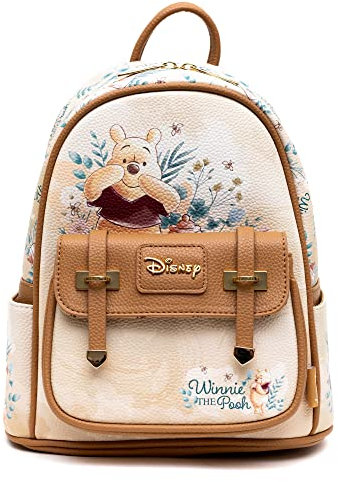 Wondapop Winnie the Pooh Mini-Rucksack, veganes Leder, 27,9 cm, Braun, Miniature