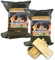 Big K Kiln Dried Hardwood Logs - Pack of 2 Easy to Light Long Burning Campfire Wood Fire Logs for Fire Pit, BBQ and Pizza Oven with Topline Card, Approx. 12kg