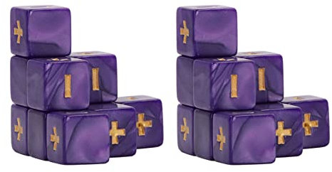 Hztyyier Lehrwürfel-Set, Würfel-Set, 20-teilig, Lernhilfe für Im Klassenzimmer (Lila)