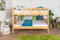 Etagenbett 160 x 200 cm für Erwachsene Easy Premium Line K24/n, Kopf- und Fußteil gerade, Buche Massivholz Natur lackiert, teilbar