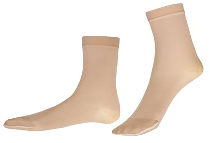ITEM m6 - Socken mit Kompression für Damen, Größe L, Unsichtbar, Atmungsaktiv, INVISIBLE SOCKS, Butterscotch