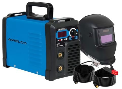 AWELCO - Saldatrice inverter GX200 elettrodi MMA schermo digitale + passamontagna automatico din13