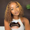 Wear to Go Perücke Highlight Blond Ombre 4/27 Damen Natürliche Echthaar Perücke Pre Cut 4x4 Lace Wig Human Hair 12 Rein Deep Curly Glueless Lace Frontal Bob Perücken for Black Women