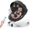 Helangel Hamaca de Bebé Eléctrica Mecedora Electrica con Mando a Distancia y Conexión Inalámbrica Mecedora Bebe con Arnés de Seguridad de 5 Puntos para Niños Hasta 9 kg 5 Velocidades de Balance