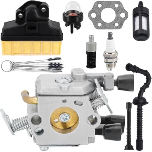 ZAMDOE MS250 Carburateur pour Stihl MS 250 021 MS210 023 MS230 025 tronçonneuse Remplacement pour Walbro 1123 120 0605 WT-215 WT-286 C1Q-S11E C1Q-S11G C1Q-S76 C1Q-S76A C1Q-S76E 1123-120-0603 Carb
