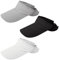 ViEinkaufen 3 Pack Women's Breathable Sun Visor Hats, Adjustable Mesh Quick-Dry Sports Caps with Ponytail Hole for Golf Running Tennis Cycling(3 Colours)
