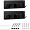 Pack 2 Soportes Escobas y Recogedores, Colgador de Pared Acero Inoxidable con Adhesivo o Tornillos, Escobero Ideal para Cocina, Garaje, Baño, Jardín y Utensilios de Limpieza