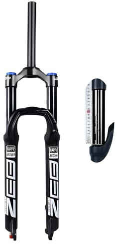 LYYCX Mountain Bike Forcella Anteriore Sospensione Pneumatica da Bici MTB 26 27,5 29 Pollici Viaggio 160mm Regolazione del Ritorno Ultraleggero Forcella Biciclette QR 9mm Nero(Straight Manual lock out