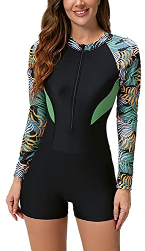 Generisch Combinaison de plongée Rashguard, Combinaison en néoprène pour femme Surfer Natation Combinaisons de plongée Manches longues Vêtements de surf Ensemble Tankini élégant 1,5/2 mm Protection UV