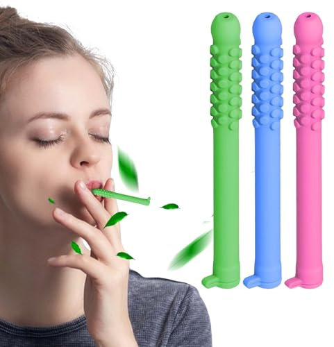 3 penne olfattive per oli essenziali, bastoncini essenziali in silicone, buona igroscopicità, inalatore nasale, con stoppino Inalatore Stick (3)