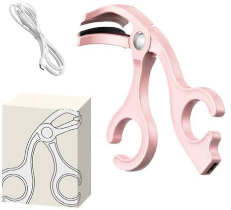 CEWROM Beheizte Wimpernzange Elektrisch, Professioneller Lockenstab Elektrische Wimpern ohne Seitenrahmen mit 65°C Hitze & 2-in-1 Tragbare Wimpernzange Für Alle Frauen Wimpernformen