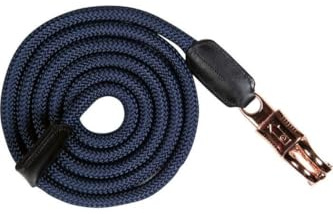 HKM Rosegold Glamour Lead rope style with panic hook Deep Blue/Rose-Gold 180 cm