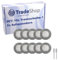 Trade-Shop 10x Mini Trennscheiben Schleifscheiben Ø 50mm + 2x Dorn zum Schneiden von Stein Glas Keramik Fliesen, kompatibel mit Dremel D29