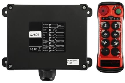 6 Tasten Single Speed ​​Industrial Wireless Radio Crane Fernbedienung Schalter Hebebühne Kran Lift Controller DC10-30,Schnelle Reaktion(A,DC10-30V)