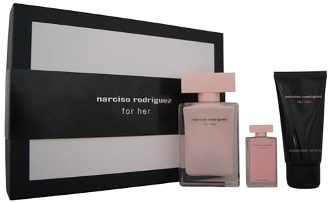 Narciso Rodriguez For Her Eau de Parfum 50mL Gift Set (Contains 50ml EDP, 50ml Body Lotion and 7.5ml Miniature)