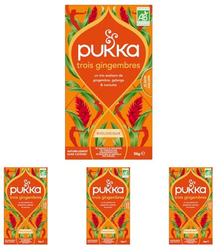 Pukka infusion trois gingembre bio 20 sachets (Lot de 4)