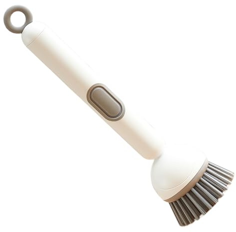 Brosse à récurer à Vaisselle – Brosse de Nettoyage rotative | Outil de Cuisine à Long Manche, de Distribution de Savon Rechargeable, Appareil à récurer Manuel Ergonomique avec tête
