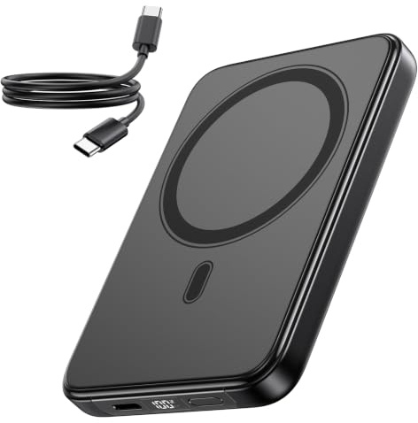 Powerbank 10000mAh Magnetische, Externe Powerbank Kabellose Magnetic mit USB-C 20W, Schnellladegerät Tragbares Ladegerät kompatibel mit iPhone 17 Pro Max/17 Pro/16/15 Pro Max/Pro/14/13/12