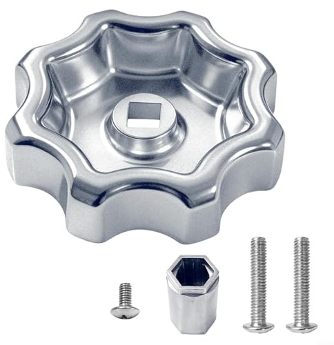 Ersatz-Wasserhahngriff für den Außenbereich, Zinklegierung, runder Rad-Zapfhahn mit Adapter für Gartenschlauch-Lätzchen und Wasserhahn-Reparatur