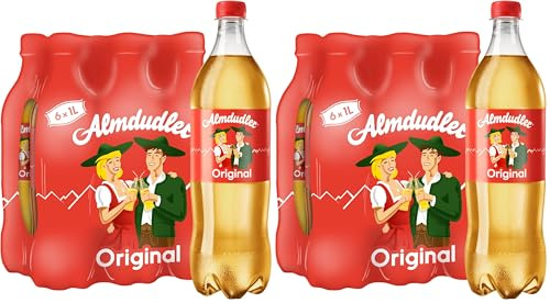 Almdudler Original Alpenkräuterlimonade im Vorratspack (6 x 1 l) - Limonade aus natürlichen Alpenkräutern (Packung mit 2)