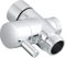 CIENCIA Valve 3 voies en laiton massif G1/2 Douchette Composants de Douche Raccord universels, Chrome DSF007